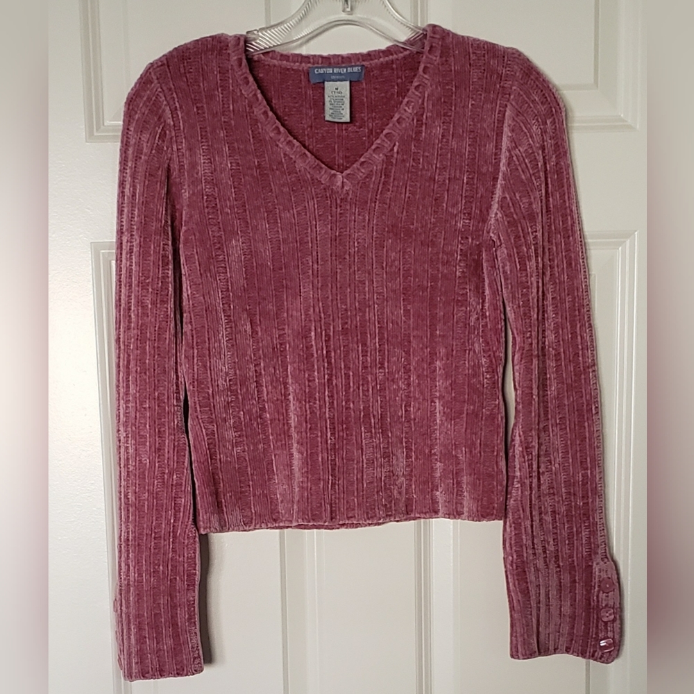 CANYON RIVER BLUES SWEATER IN OLD ROSE  SIZE M